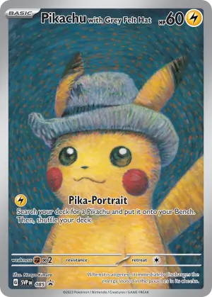 Pikachu com Chapéu de feltro Cinza